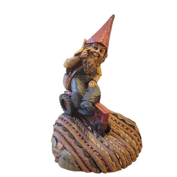 Tom Clark SIGNED Macdonald Gnome on Red Tractor 1987 Troll Fairy Renaissance - Picture 10 of 10